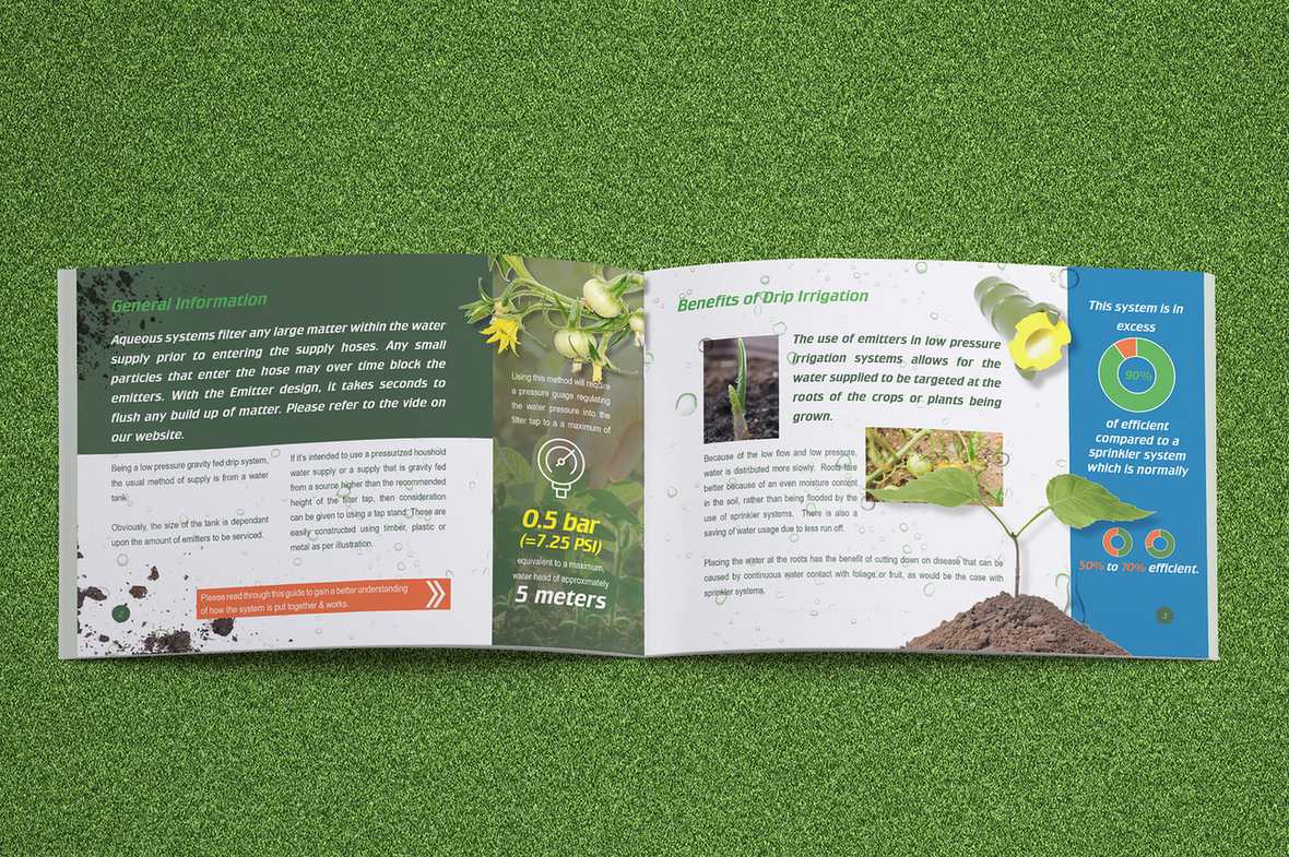 Brochure design for Aqueous Irrigation detail