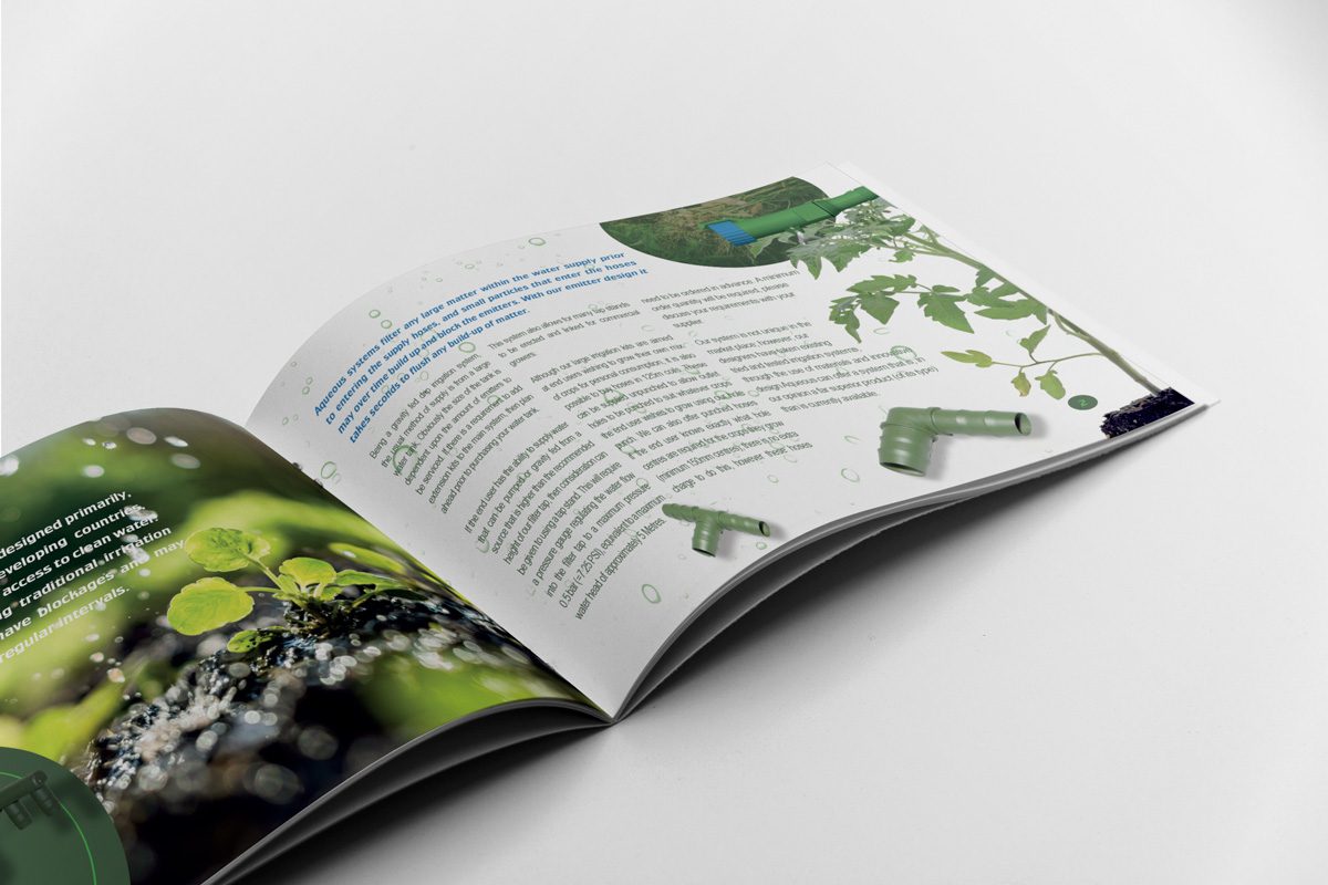 Brochure design for Aqueous Irrigation detail