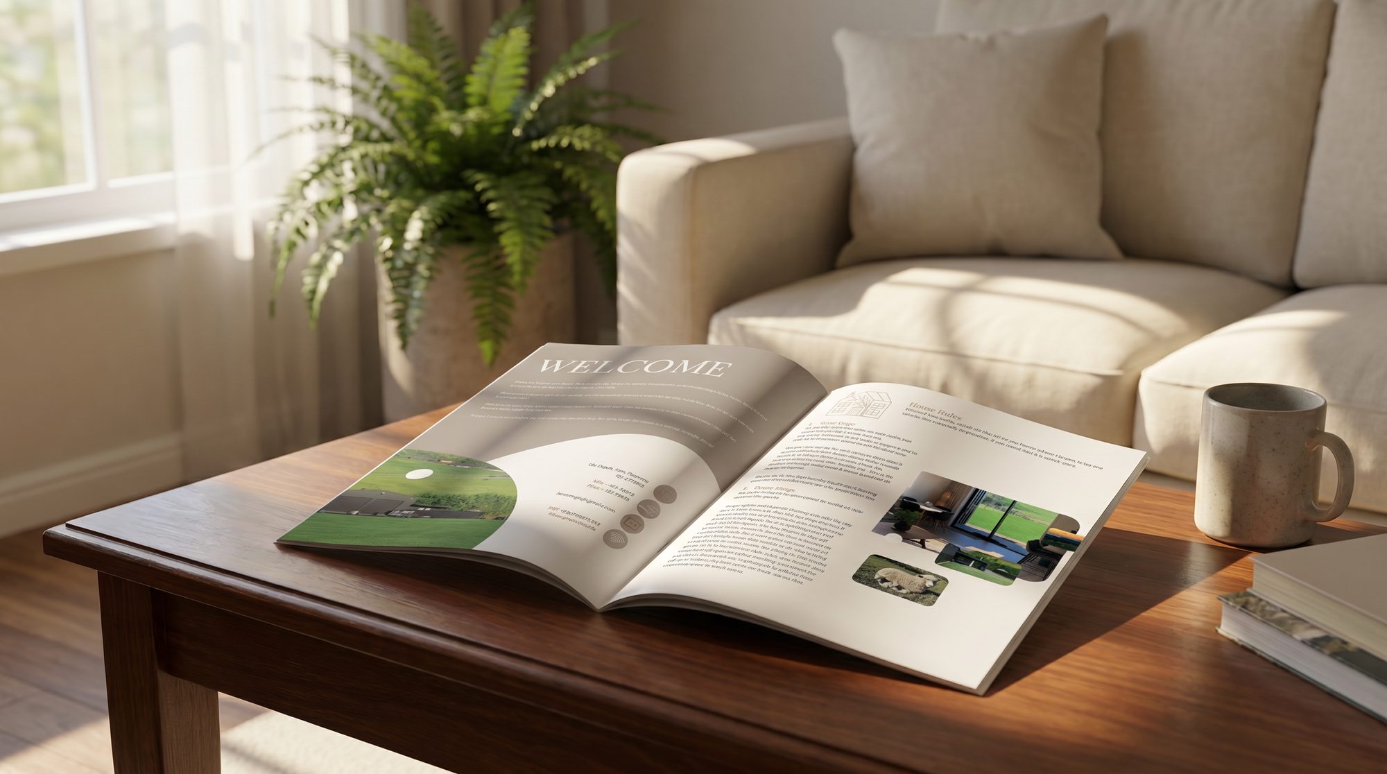 Brochure design for Brightside Farmstay detail