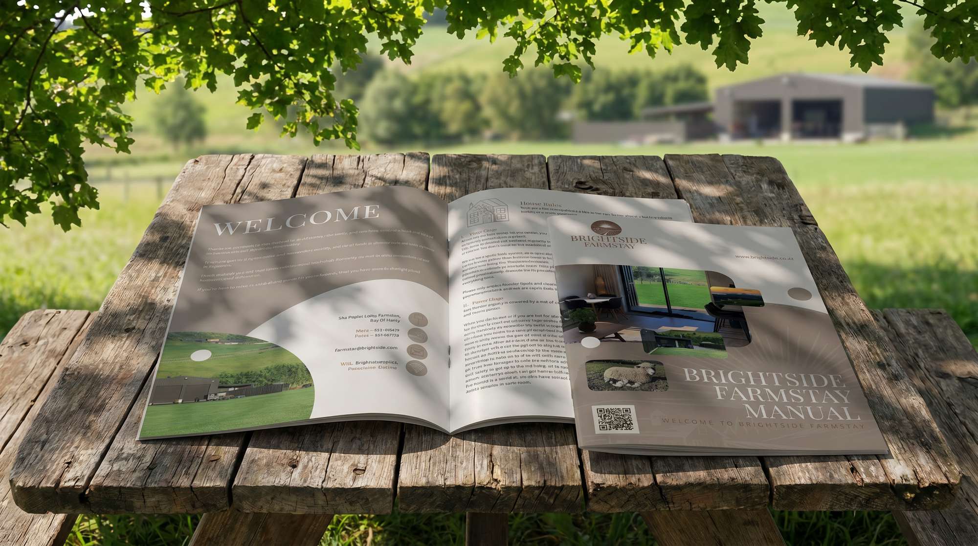 Brochure design for Brightside Farmstay