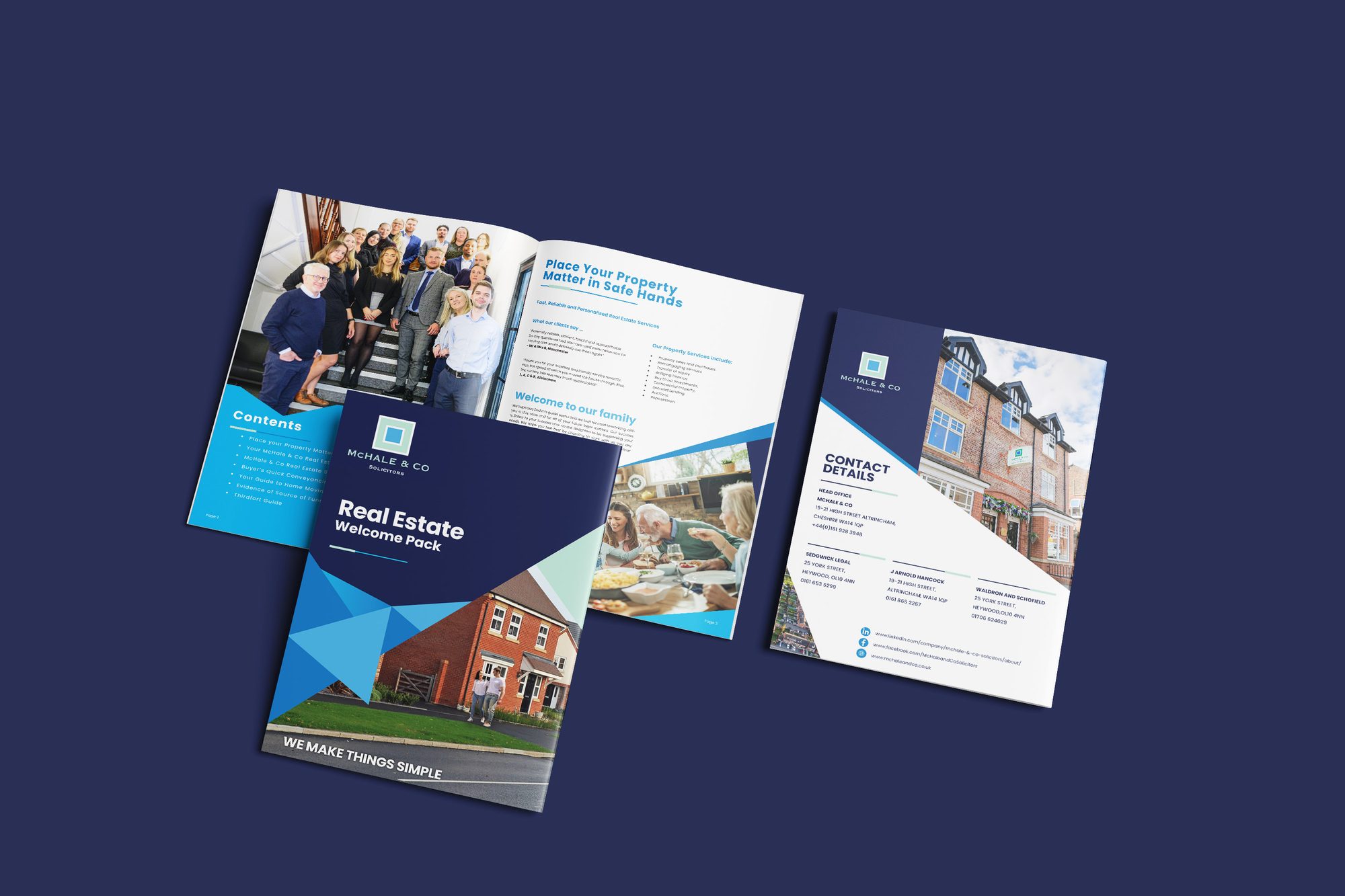 Brochure design for McHale & Co detail