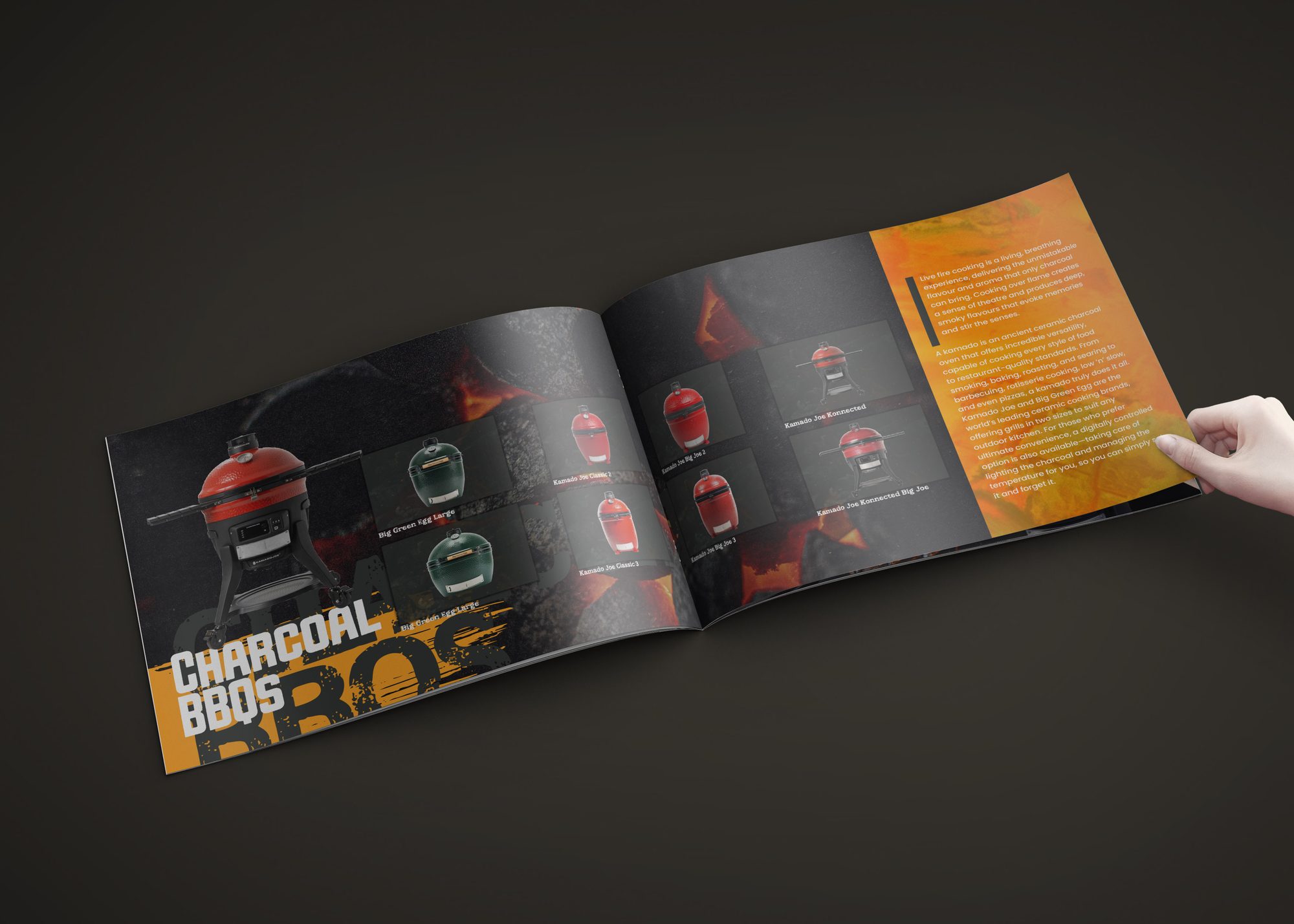 Brochure design for Spitfired Outdoor Kitchens detail