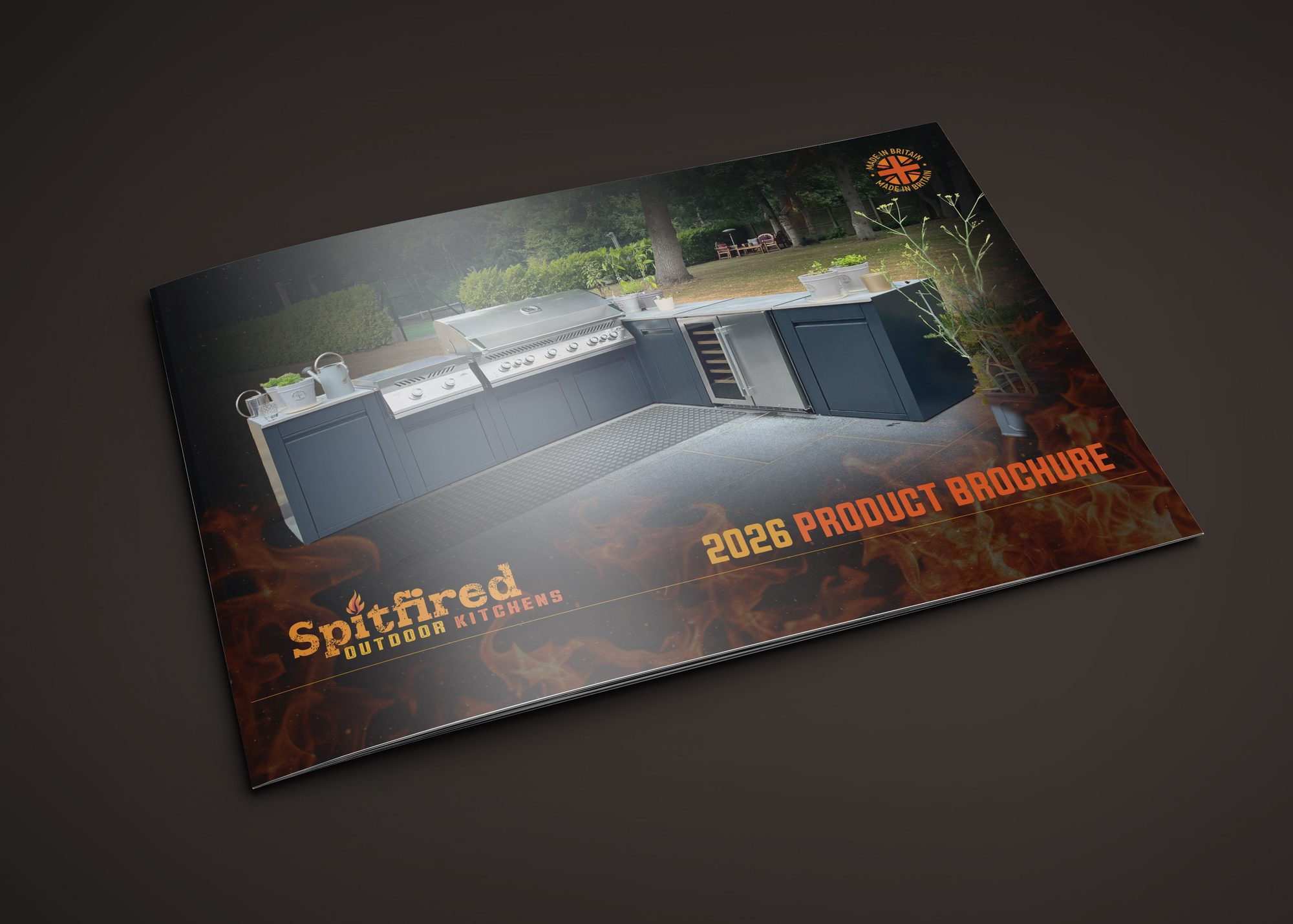 Brochure design for Spitfired Outdoor Kitchens detail