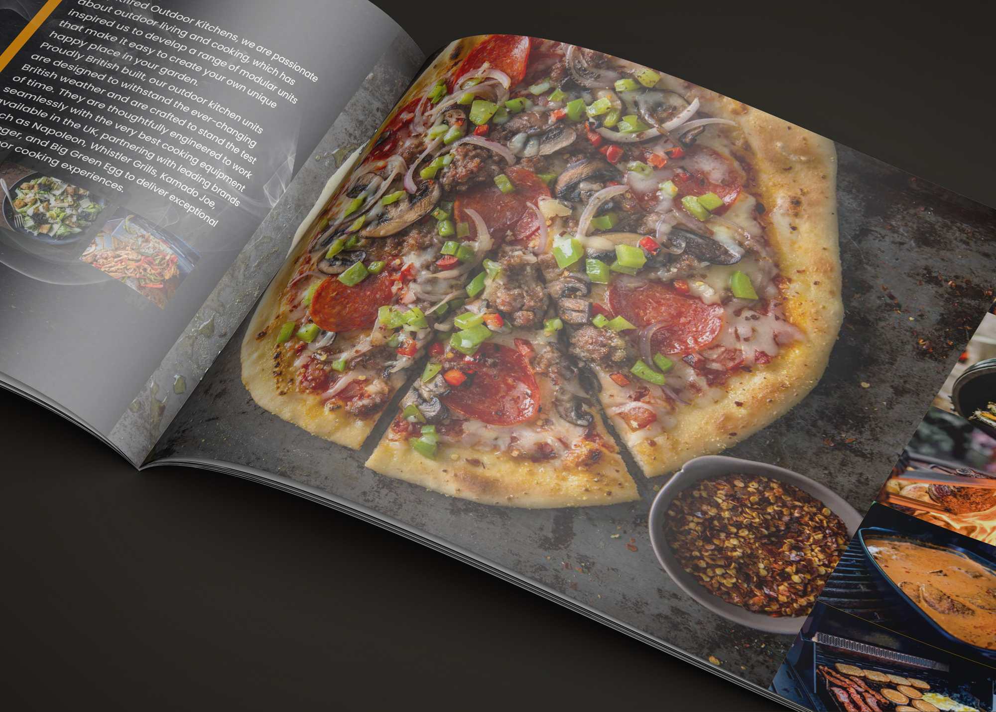 Brochure design for Spitfired Outdoor Kitchens
