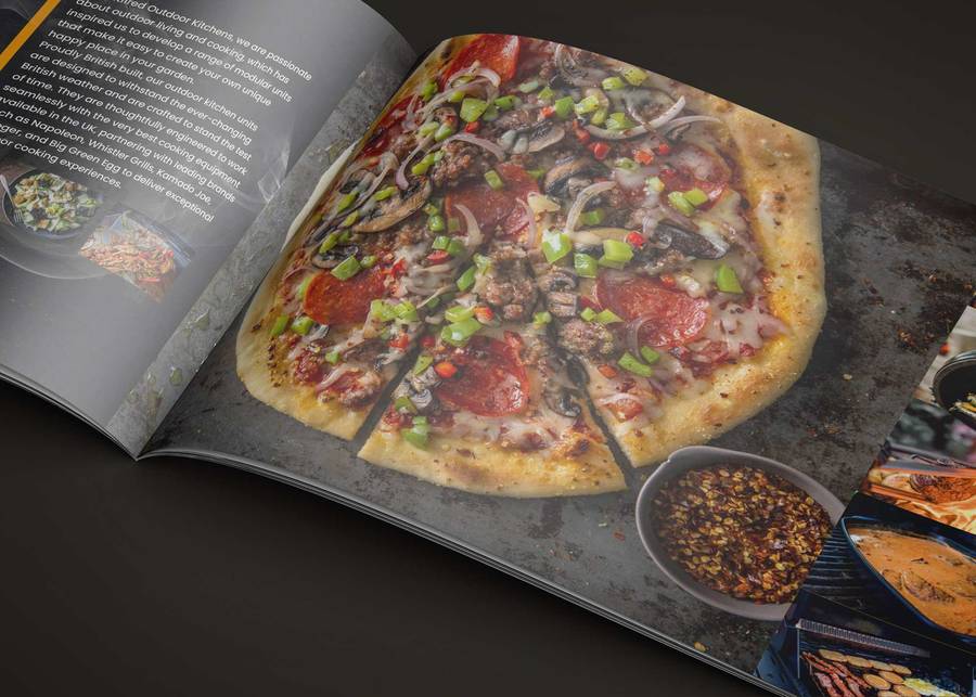 Brochure design for Spitfired Outdoor Kitchens