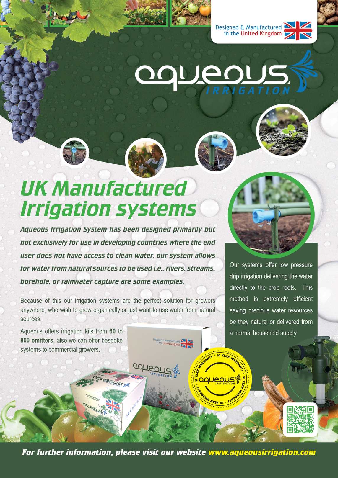 Flyer design for Aqueous Irrigation detail