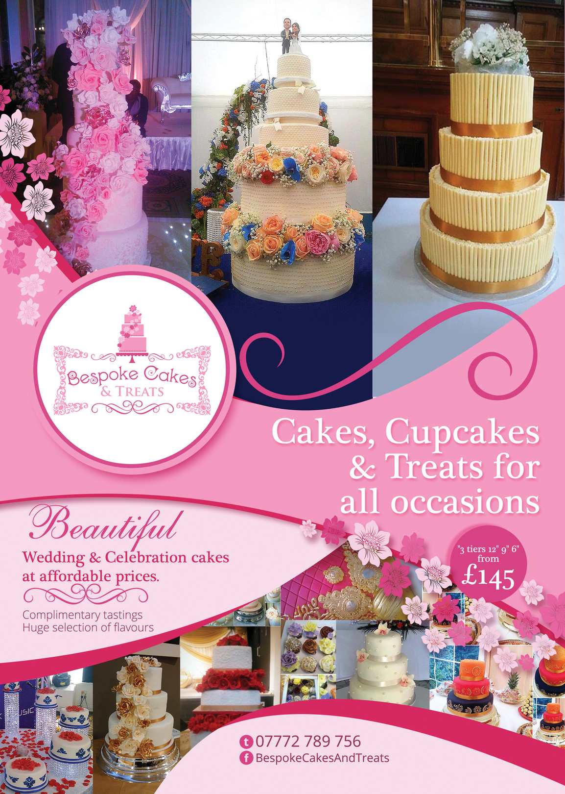 Flyer design for Bespoke Cakes and Treats detail