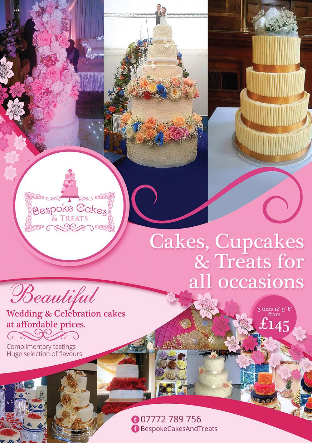 Flyer design for Bespoke Cakes and Treats detail