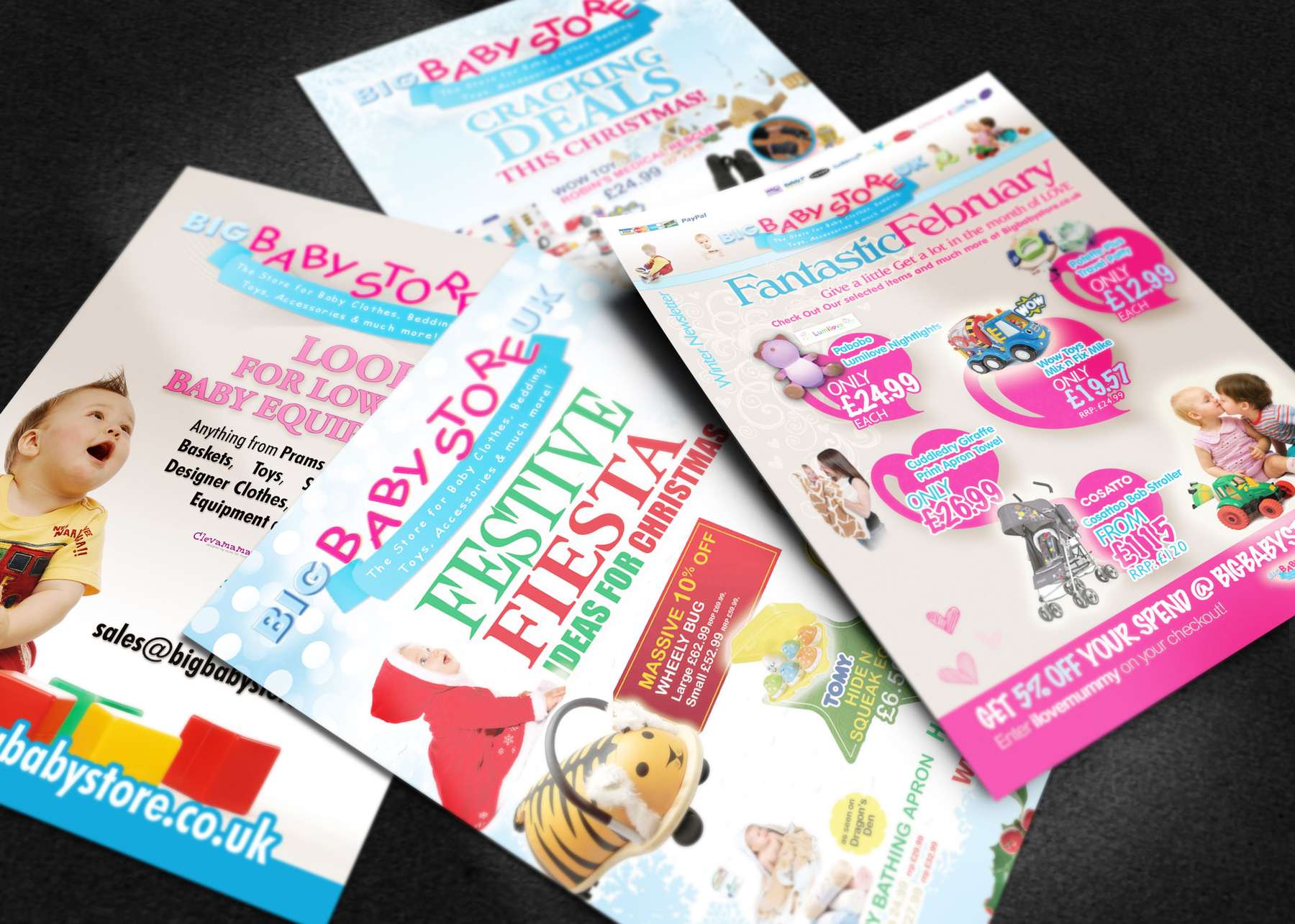 Flyer design for Big Baby Store detail