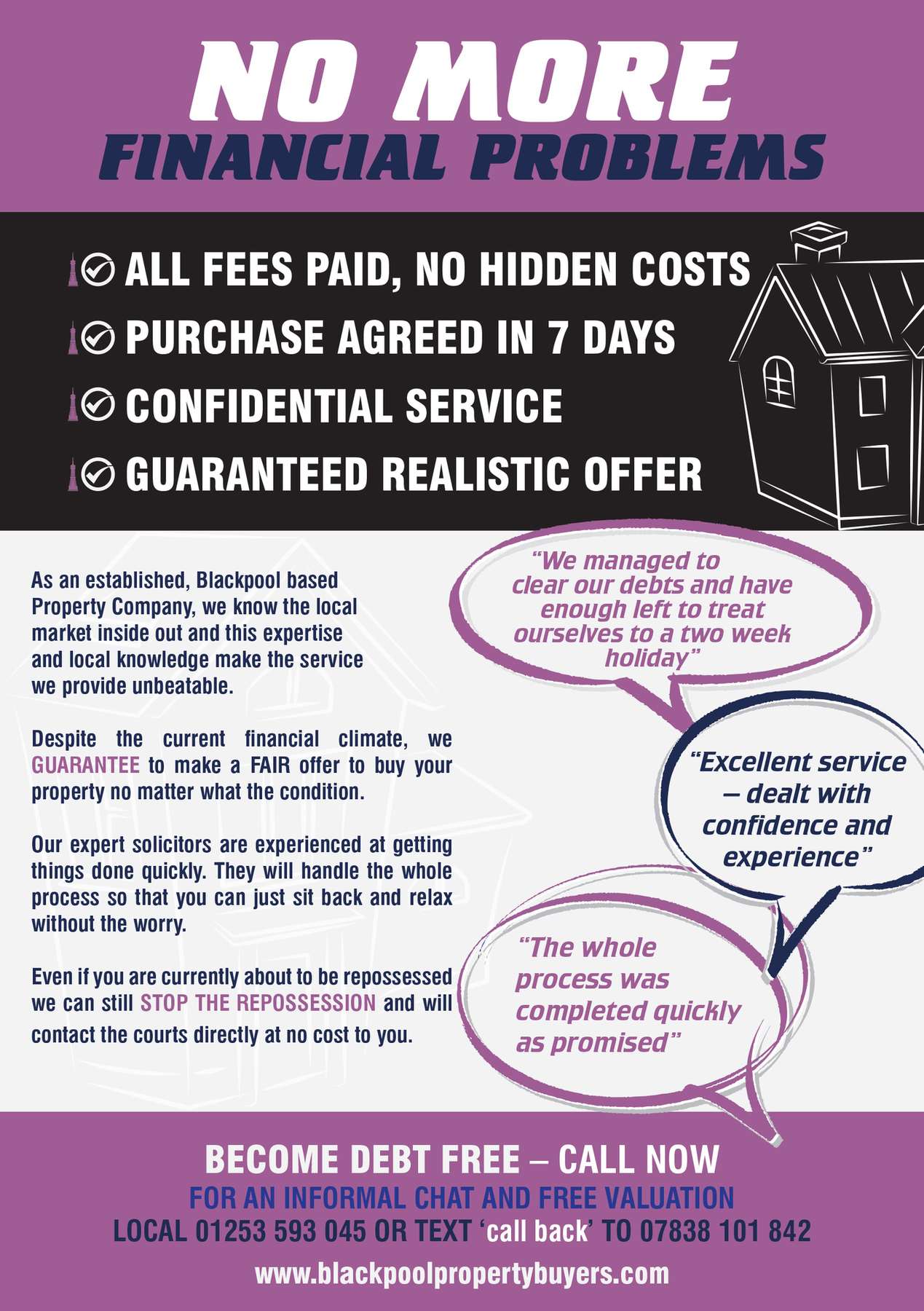 Flyer design for Blackpool Property Buyers detail