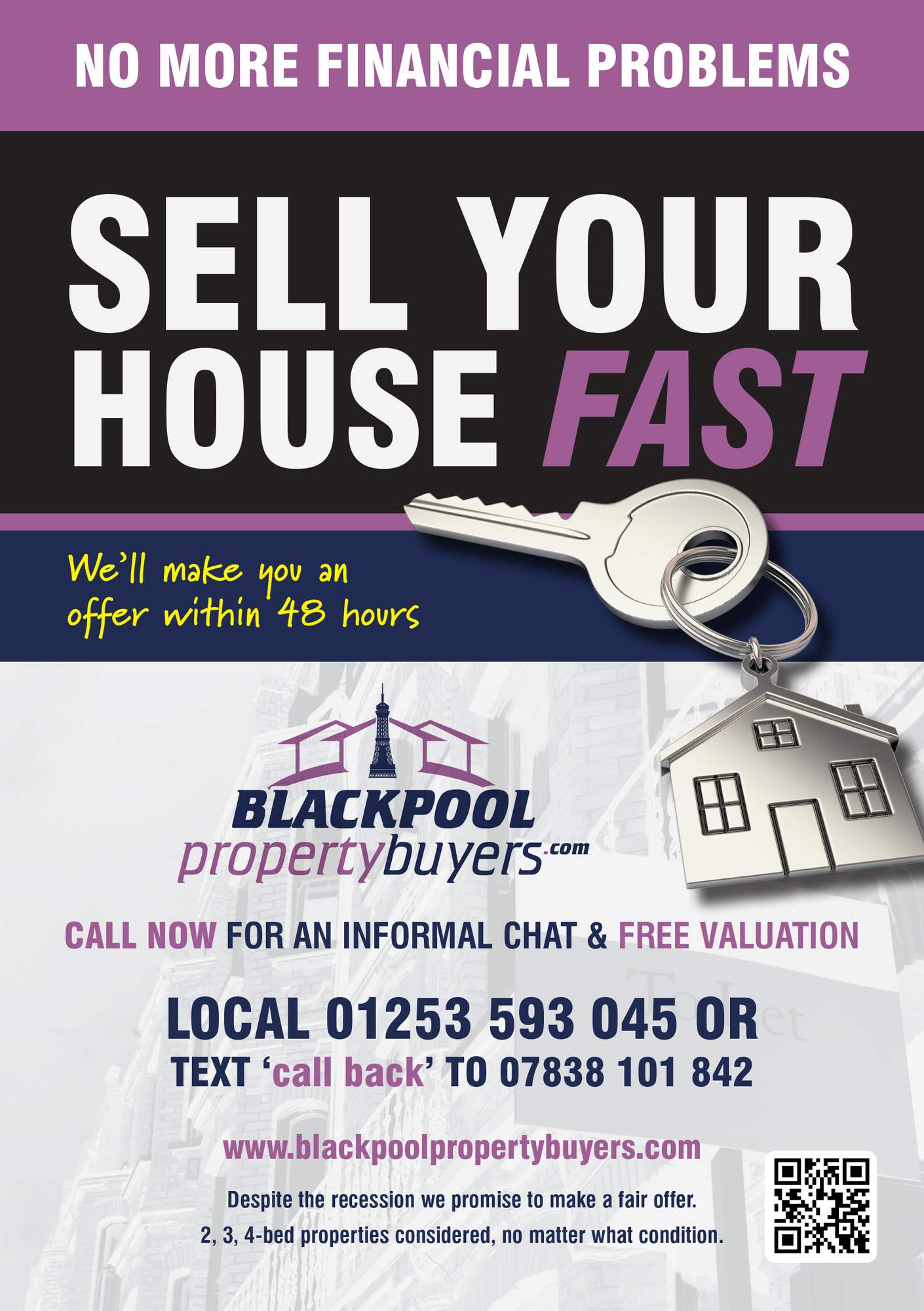 Flyer design for Blackpool Property Buyers detail