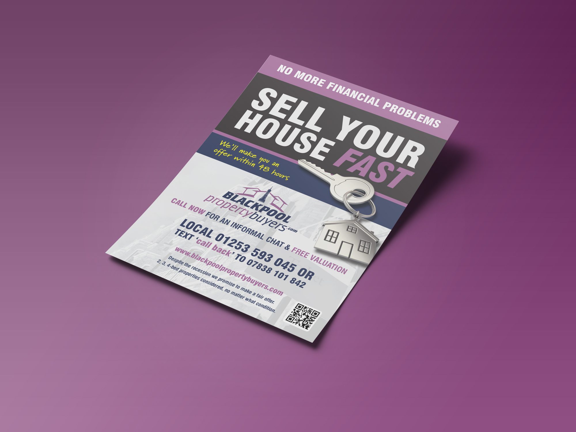 Flyer design for Blackpool Property Buyers detail