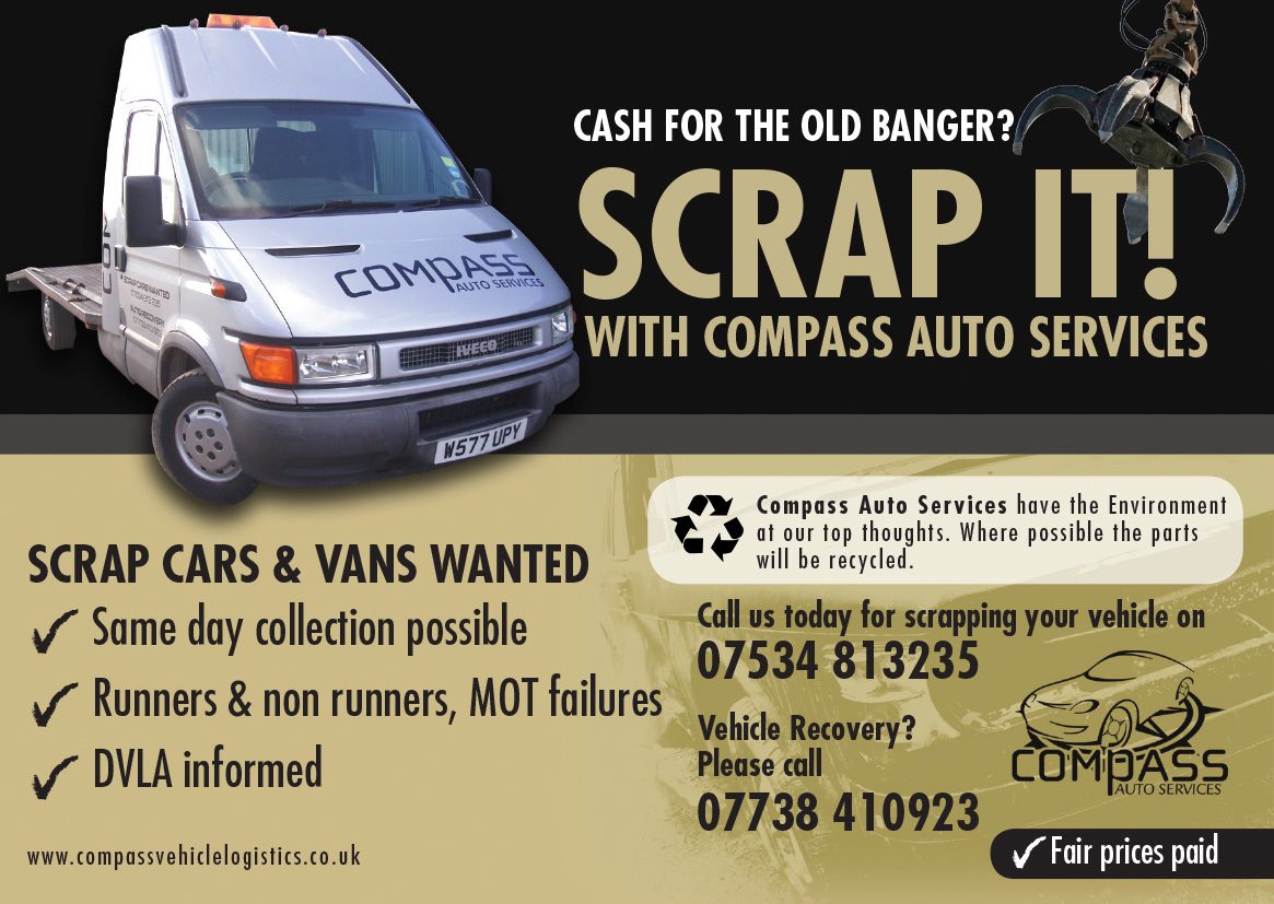 Flyer design for Compass Auto Services detail