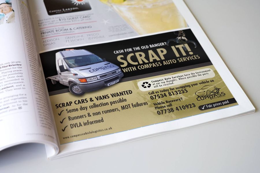 Flyer design for Compass Auto Services