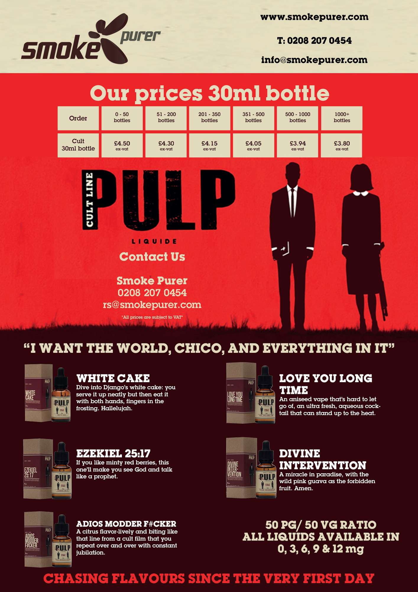Flyer design for Cult Line detail