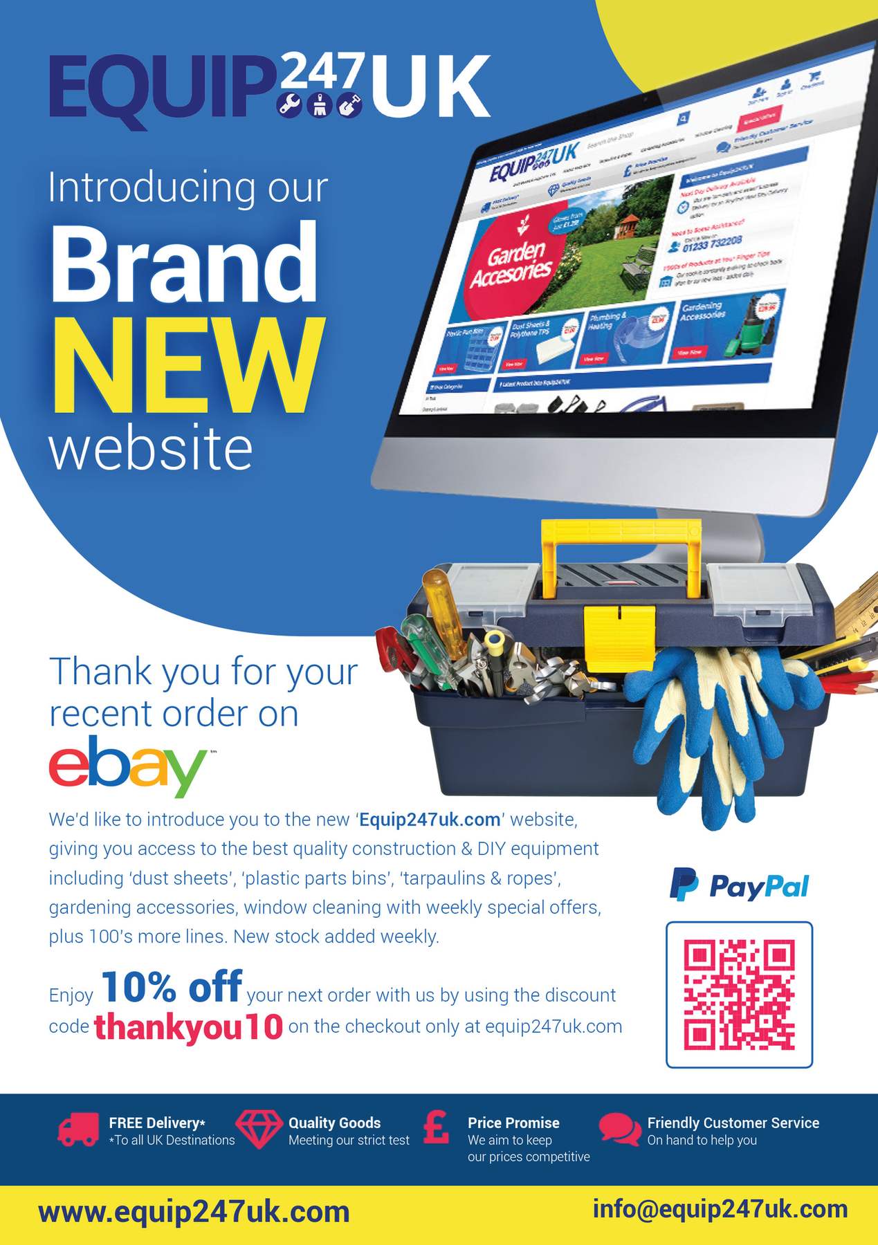 Flyer design for Equip 247UK detail