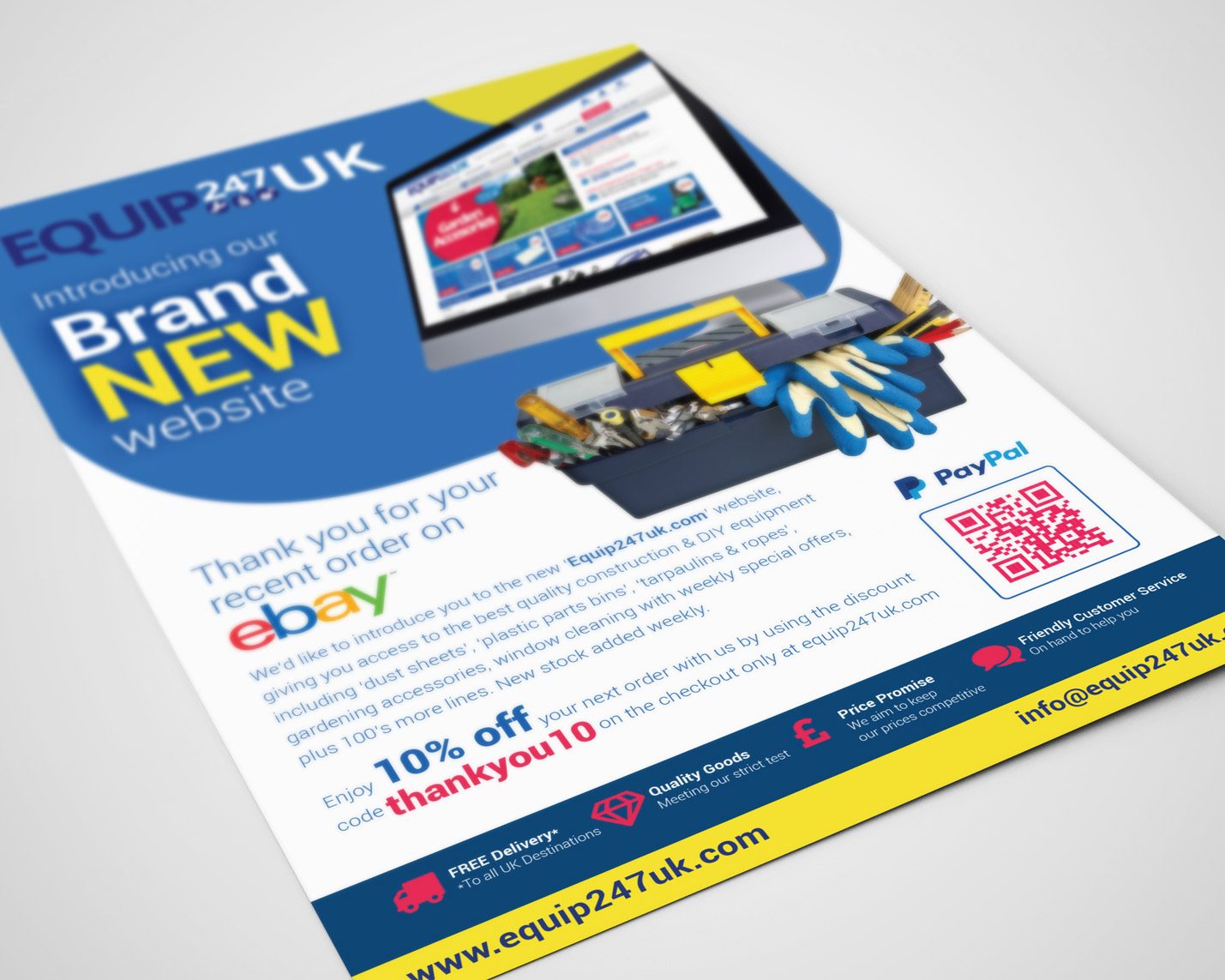 Flyer design for Equip 247UK