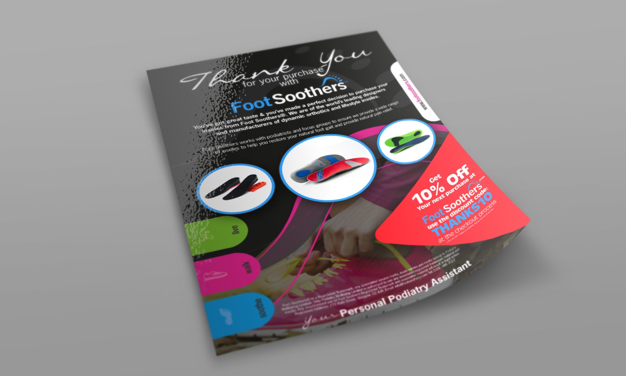 Flyer design for Foot Soothers