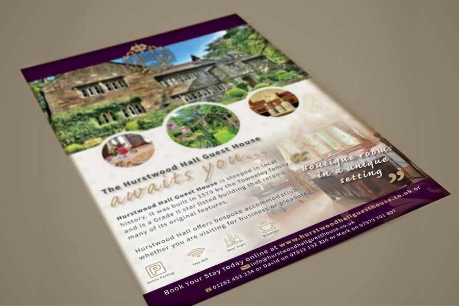 Flyer design for Hurstwood Hall