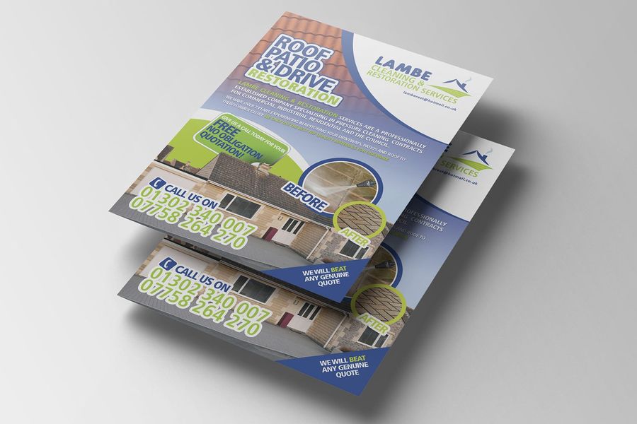 Flyer design for Lambe Cleaning Restoration