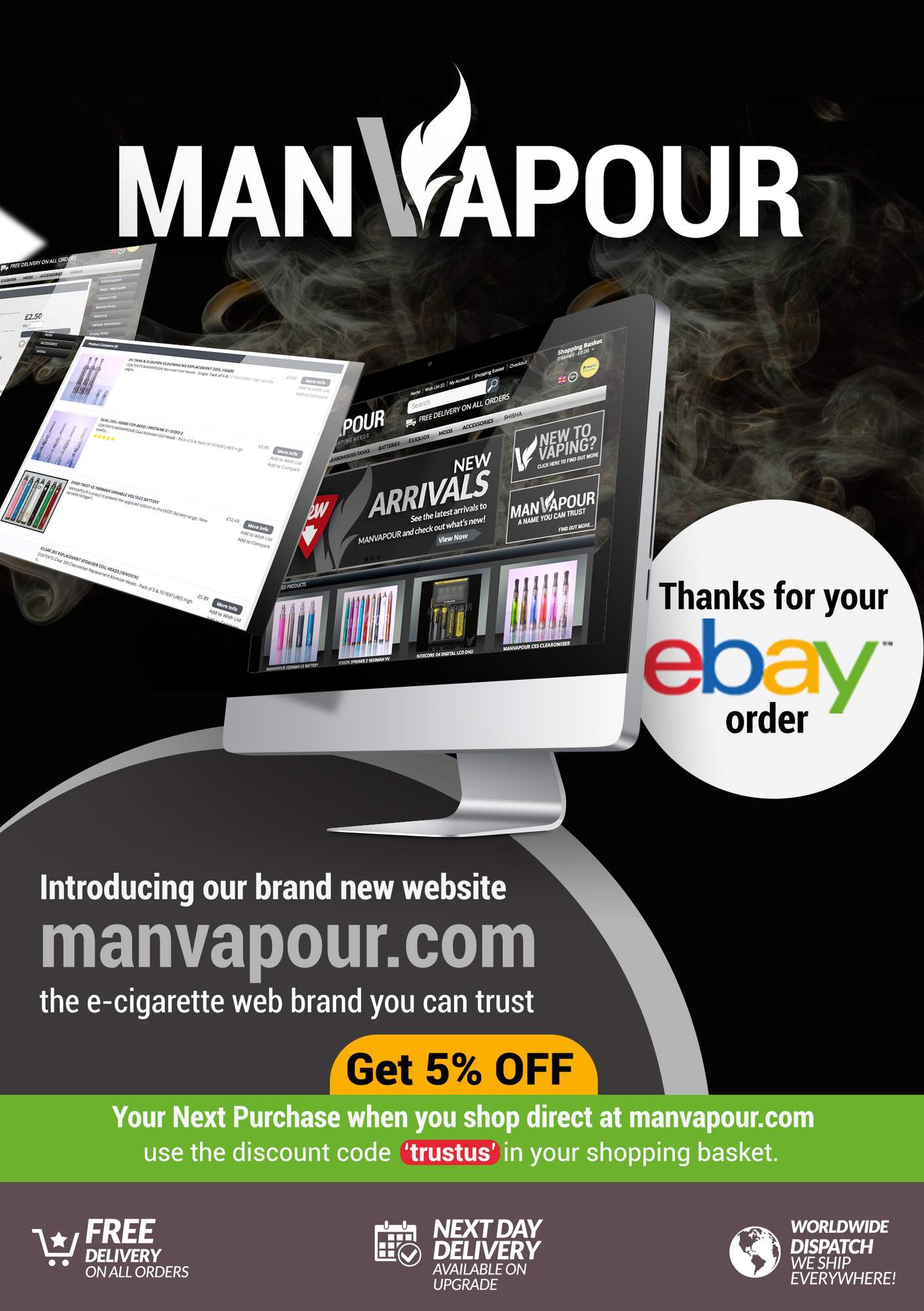 Flyer design for Manvapour detail