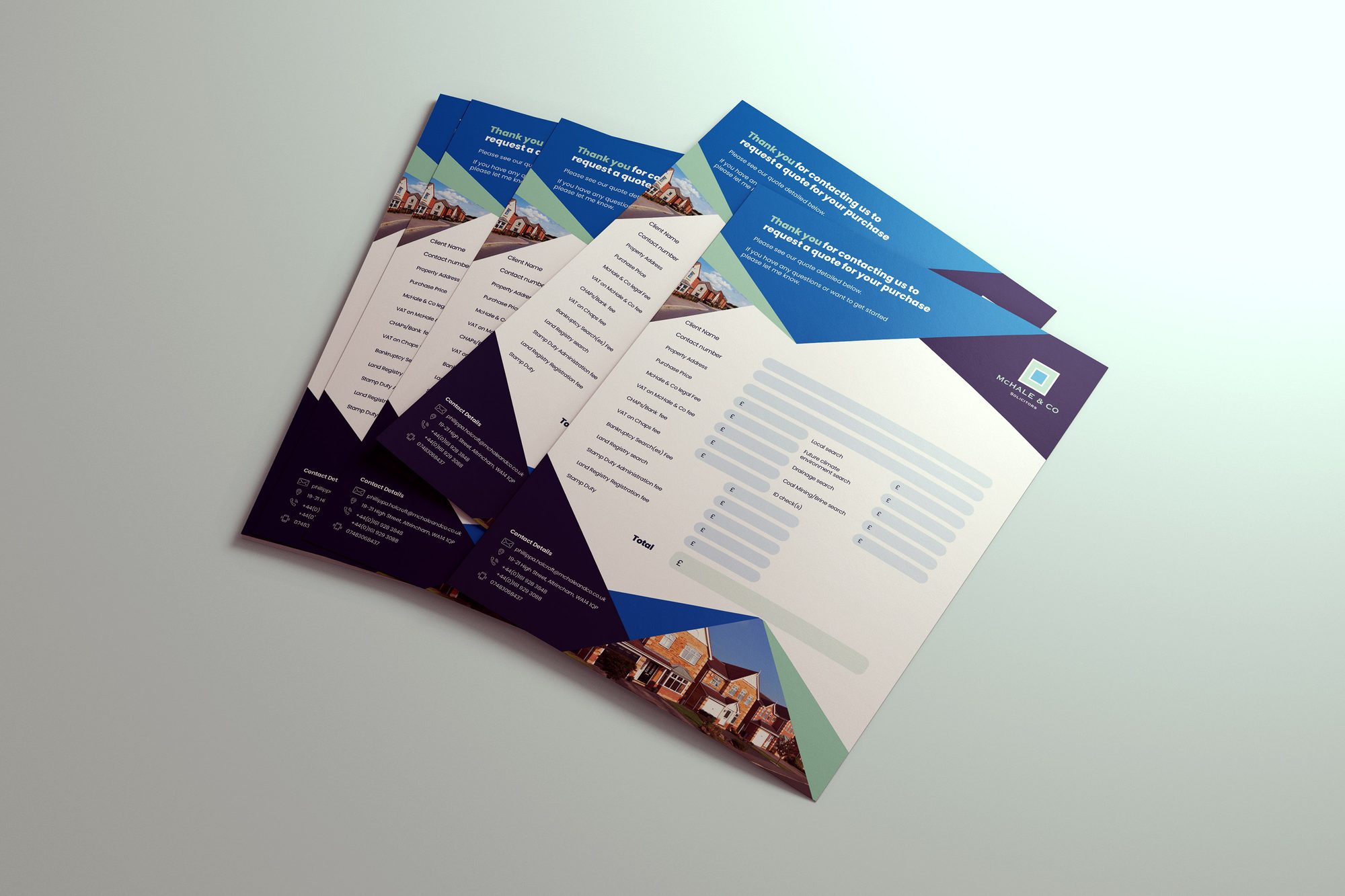 Flyer design for McHale & Co detail