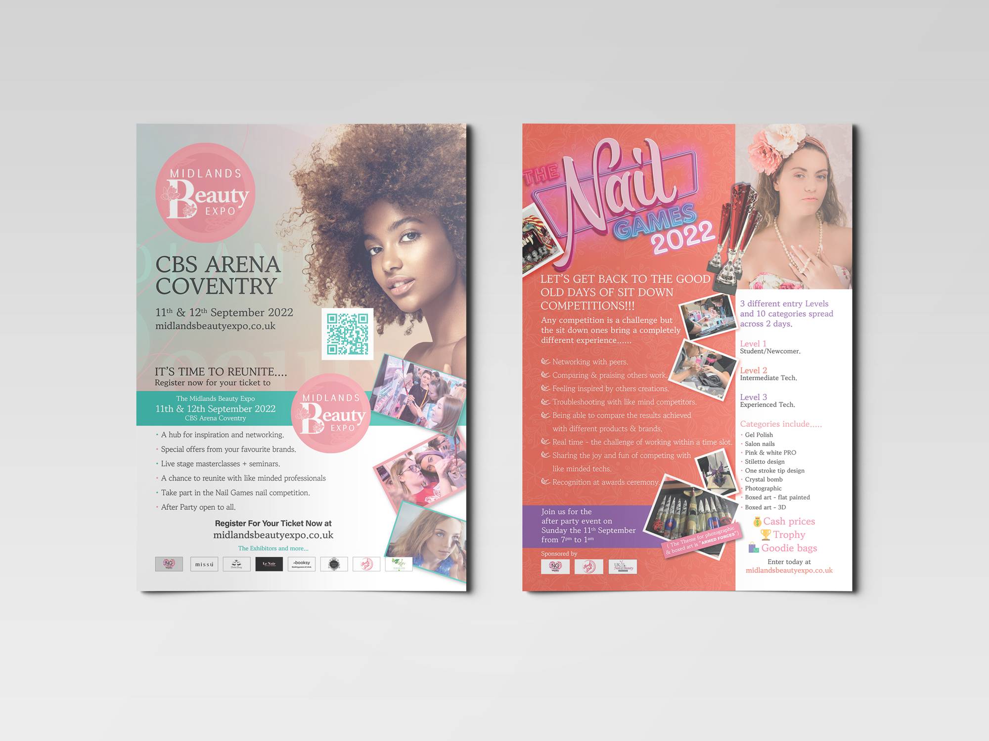 Flyer design for Nail & Beauty Expo detail