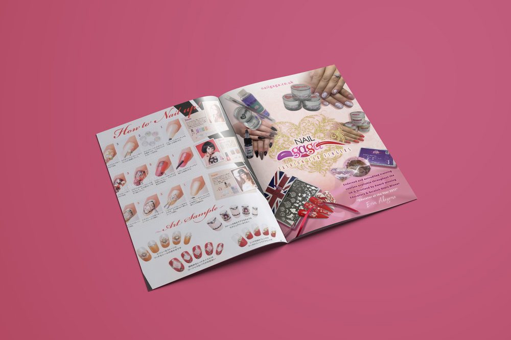 Flyer design for Nail Gaga detail