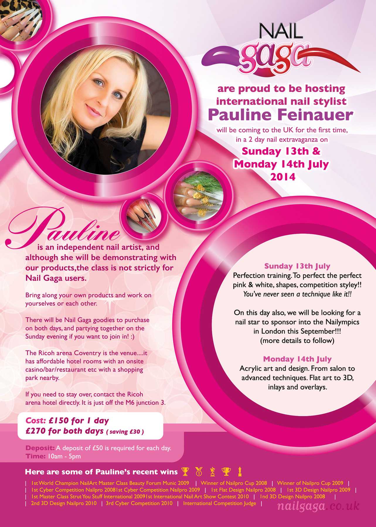 Flyer design for Nail Gaga detail