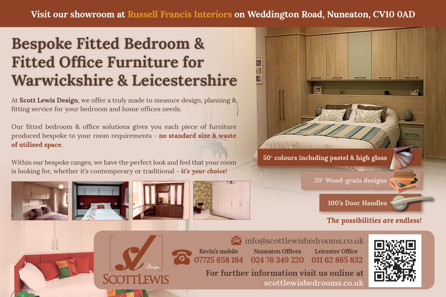 Flyer design for Scott Lewis Bedrooms detail