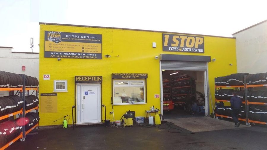 Logo design for 1 Stop Tyres & Auto Centre
