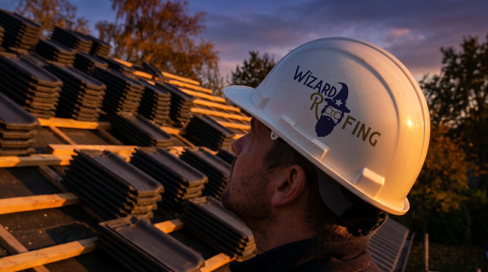 Logo design for Wizard Roofing detail