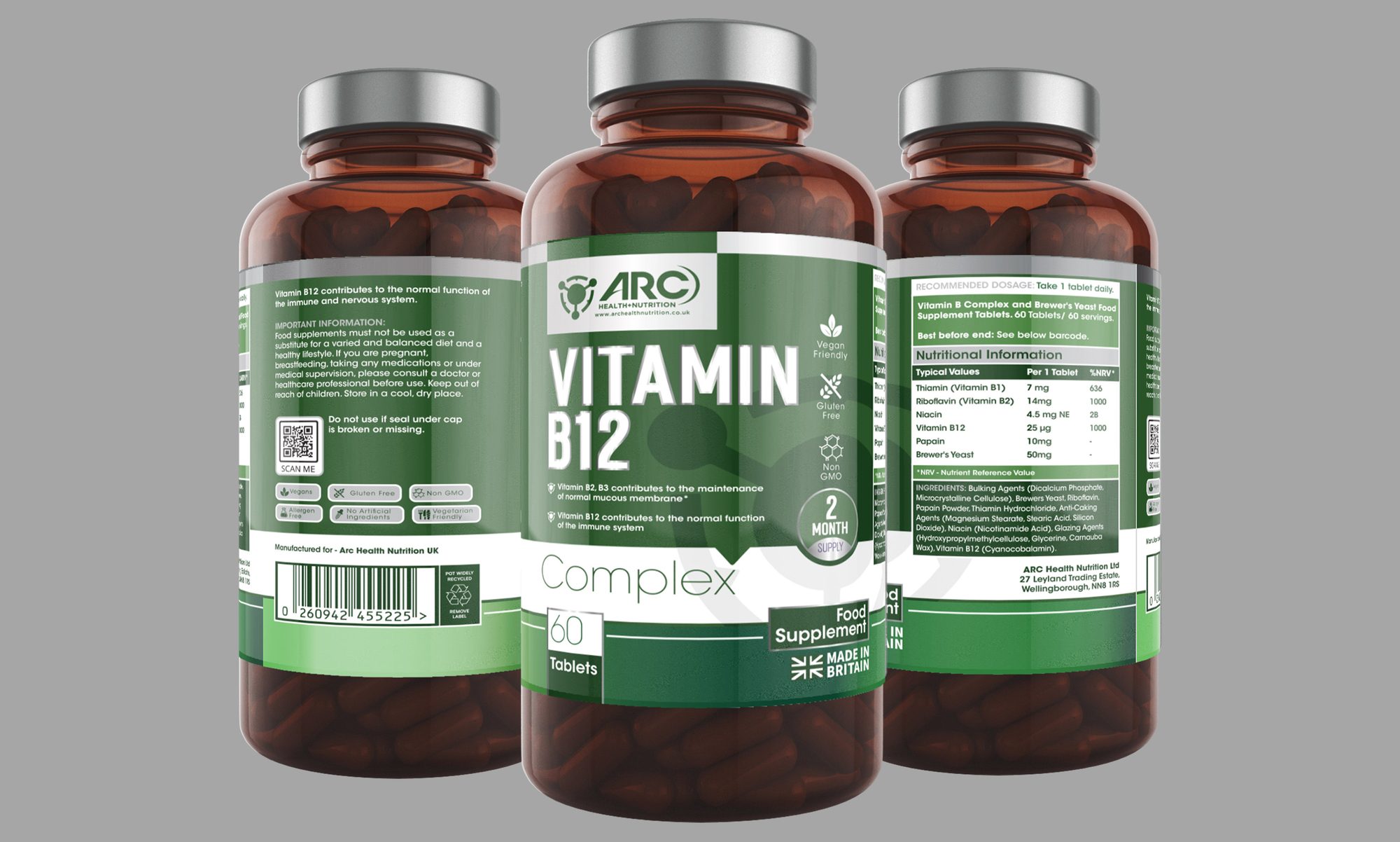Packaging design for Arc Health Nutrition