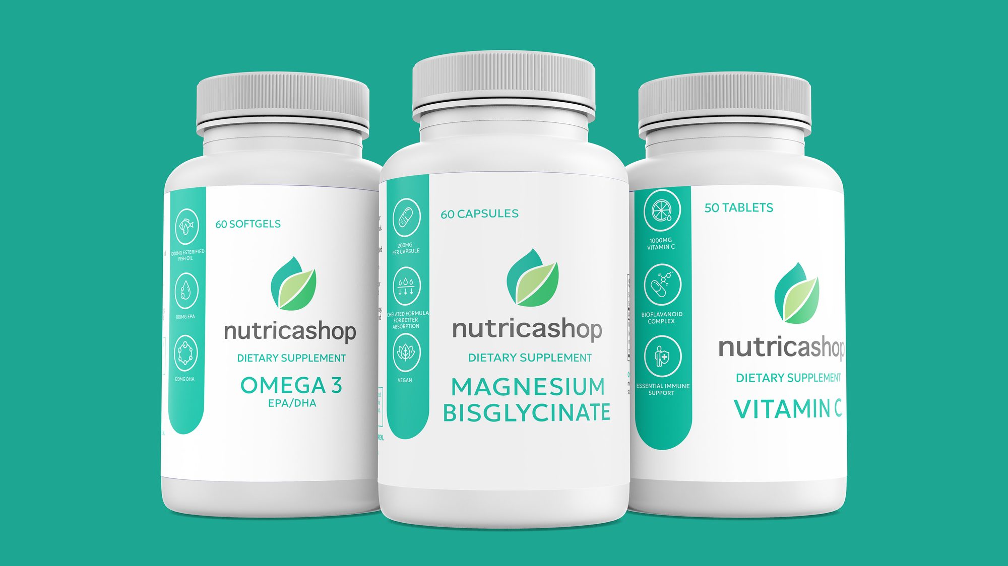 Packaging design for Nutricashop detail