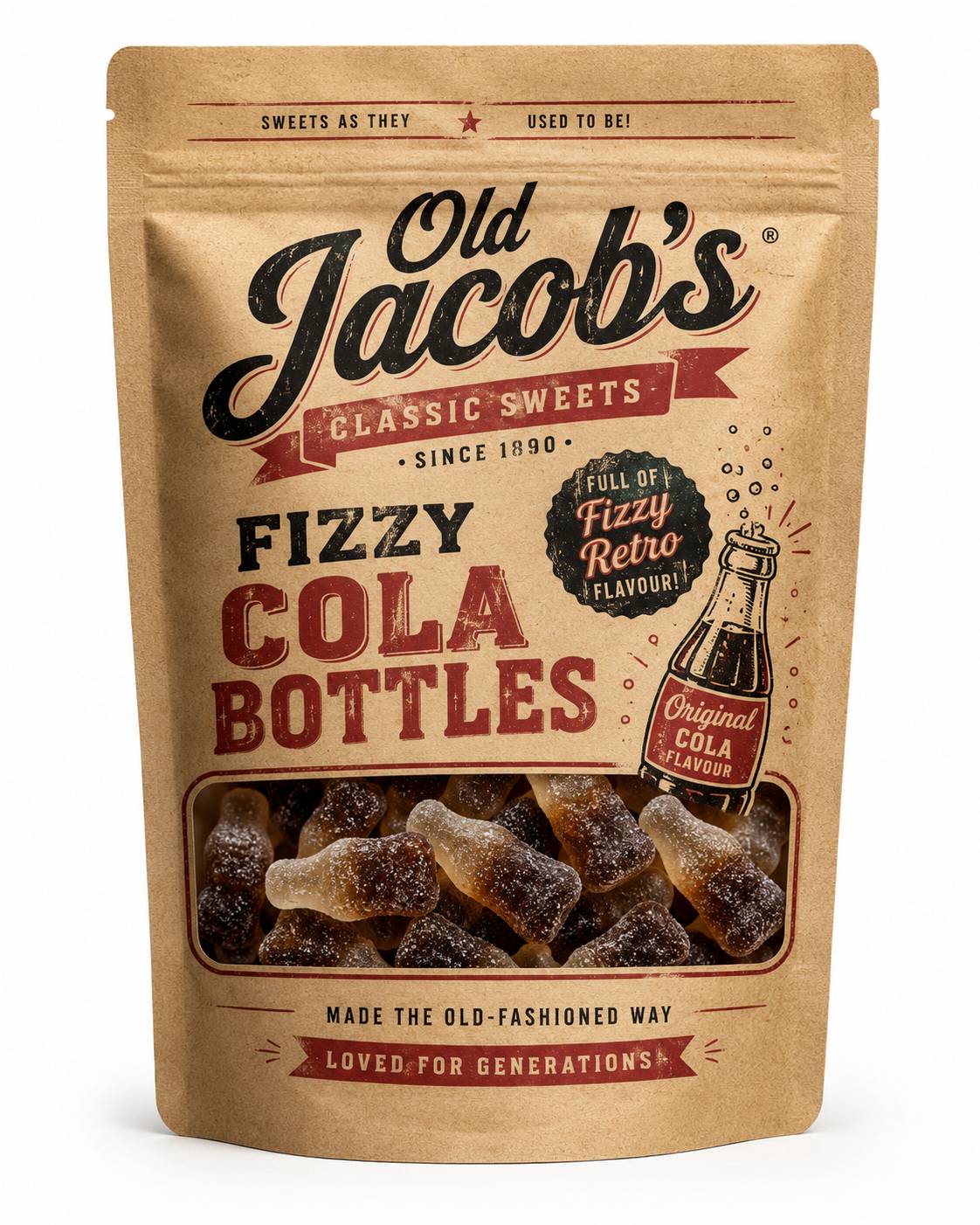 Packaging design for Old Jacobs detail
