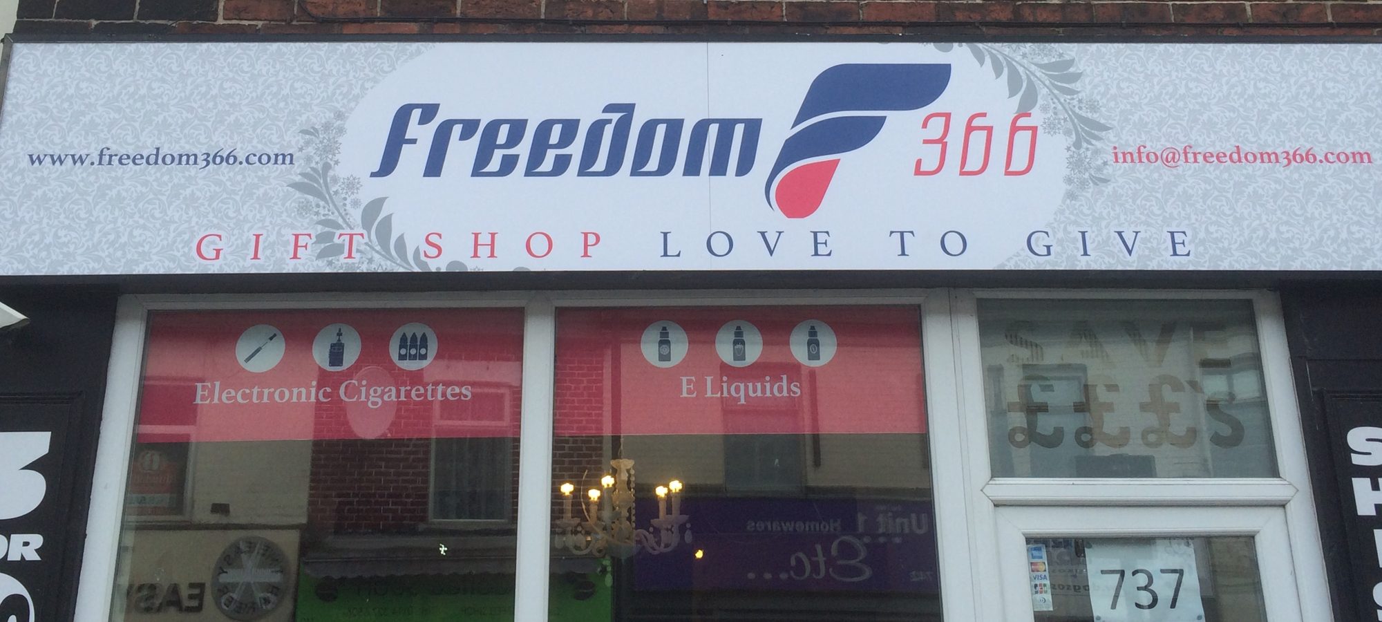 Signage and display for Freedom 366