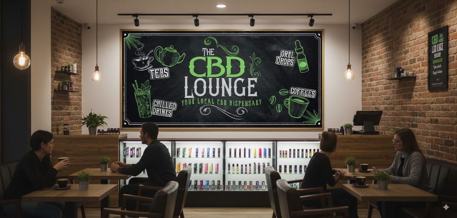 Signage and display for The CBD Dispensary