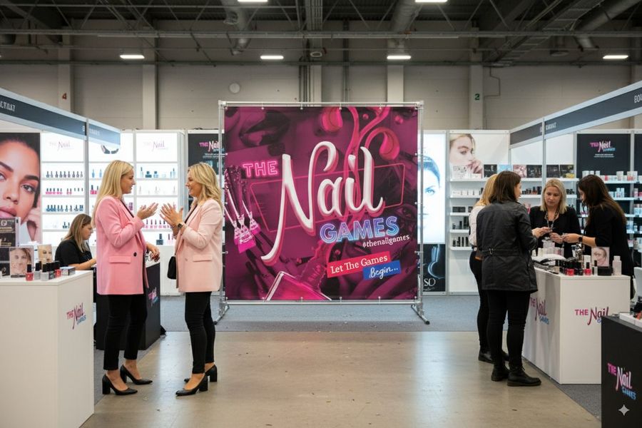 Signage and display for The Nail Games