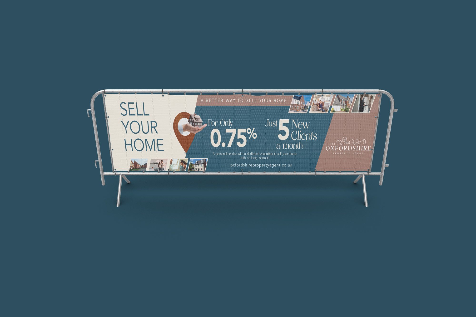 Signage and display for The Oxfordshire Property Agent detail