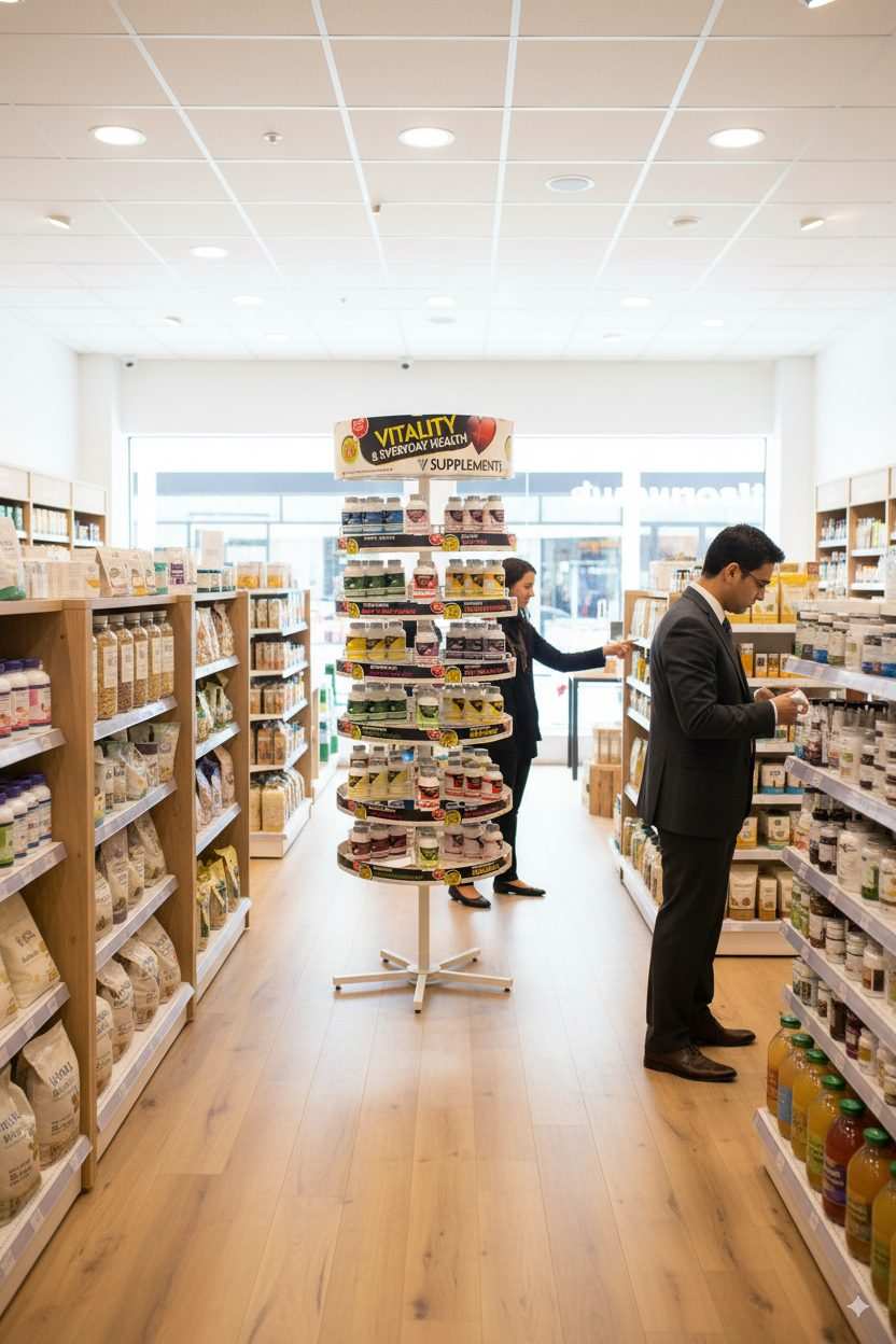 Signage and display for WHS Supplements