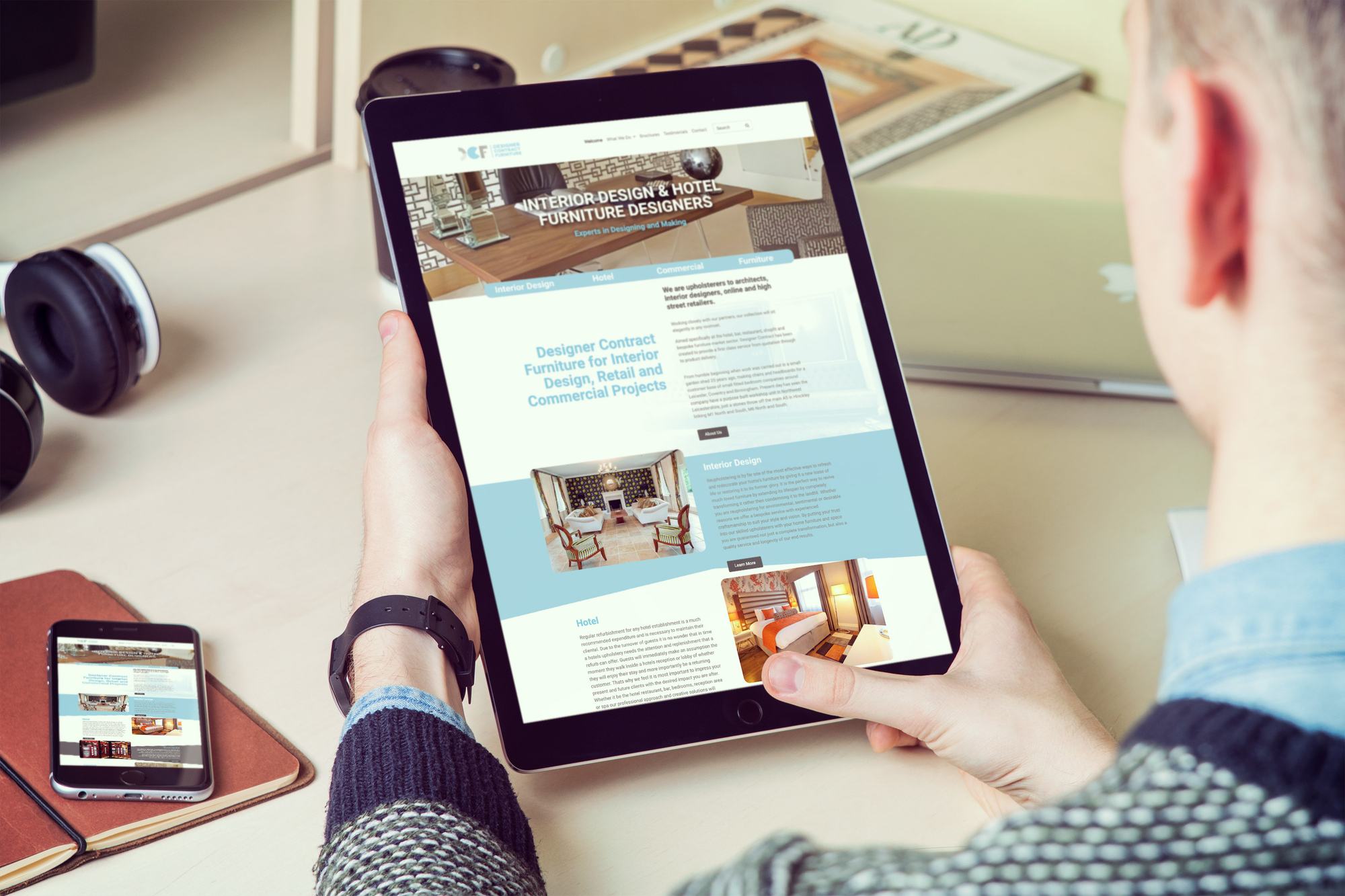 Website design for Designer Contract Furniture