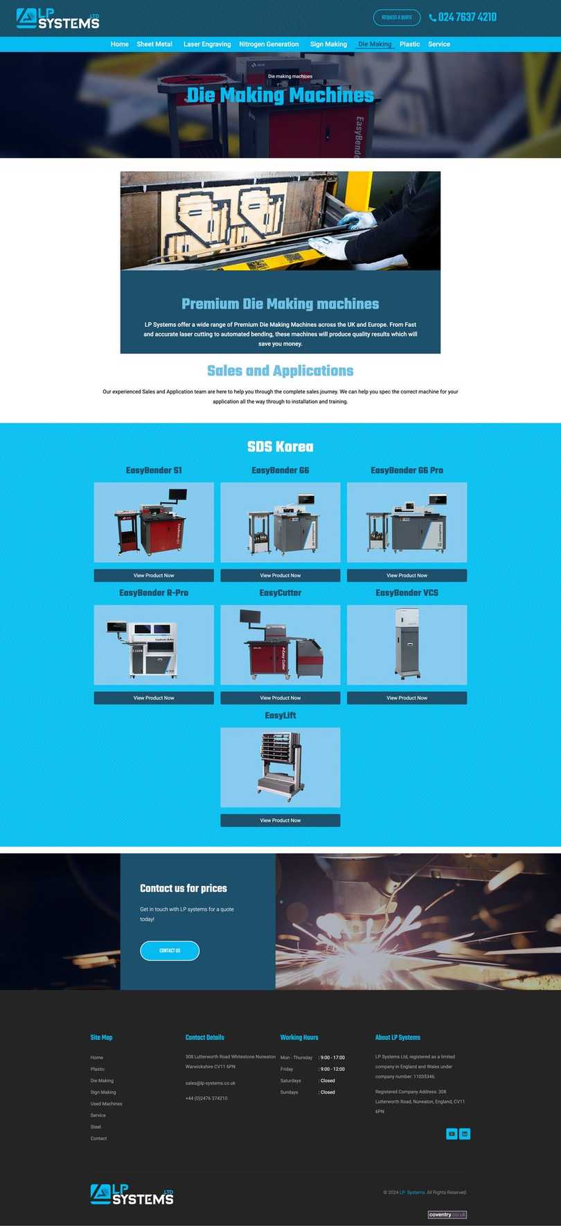 Website design for LP Systems