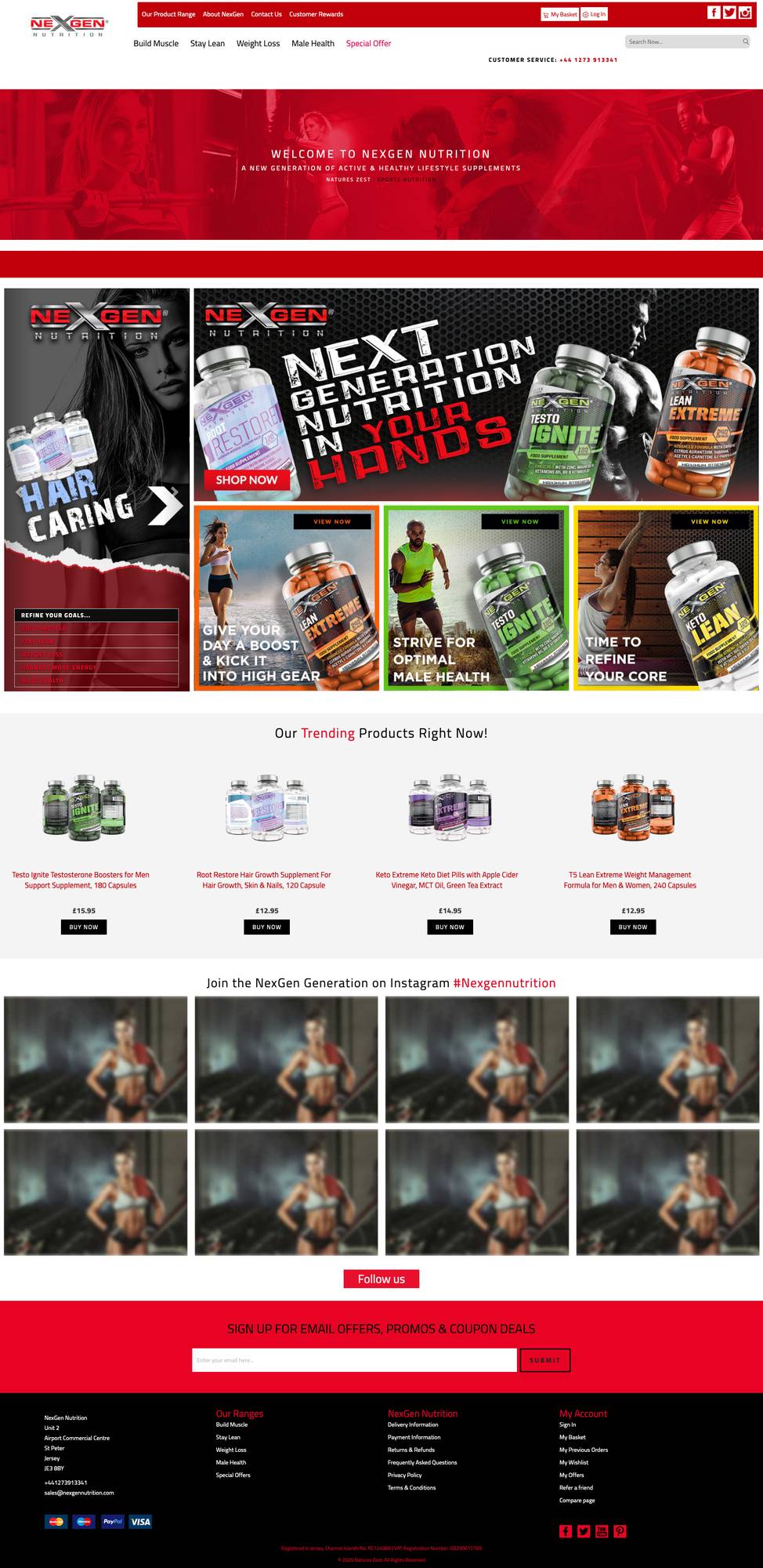 Website design for Natures Zest