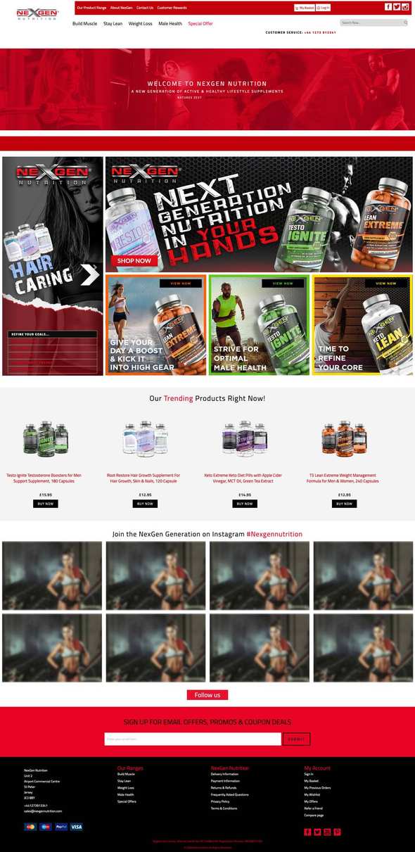 Website design for Natures Zest