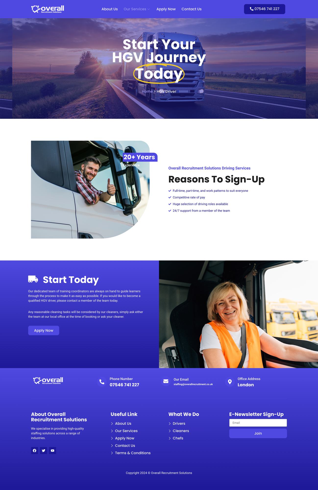 Website design for Overall Recruitment Solutions