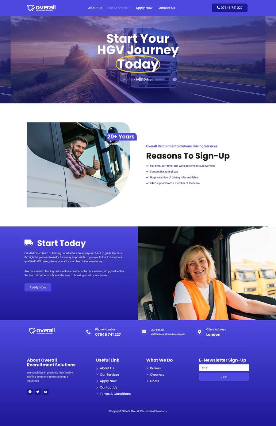 Website design for Overall Recruitment Solutions