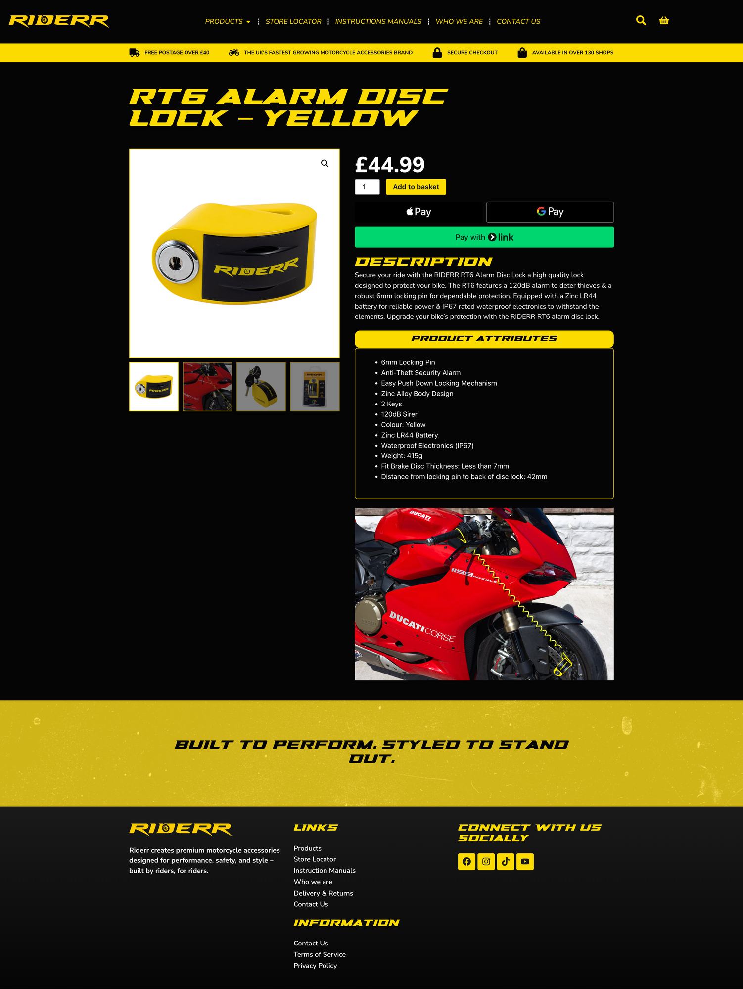 Website design for Riderr