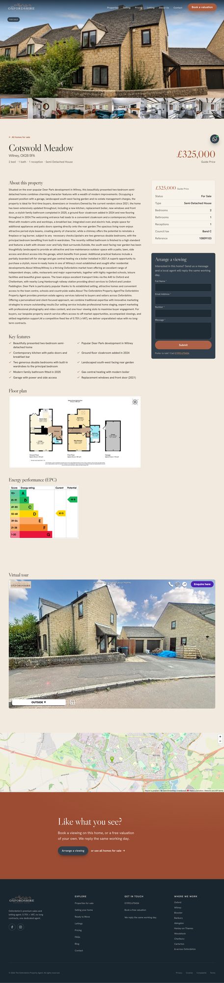 Website design for The Oxfordshire Property Agent detail