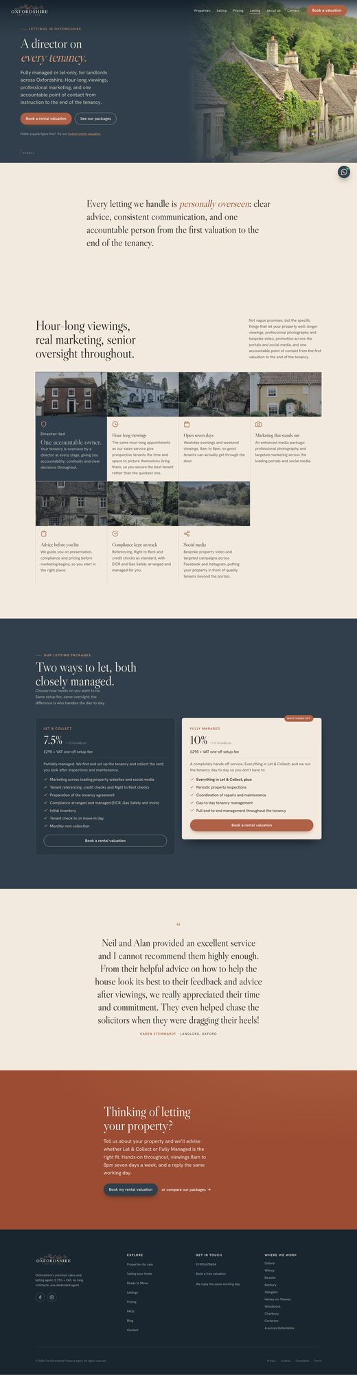 Website design for The Oxfordshire Property Agent detail