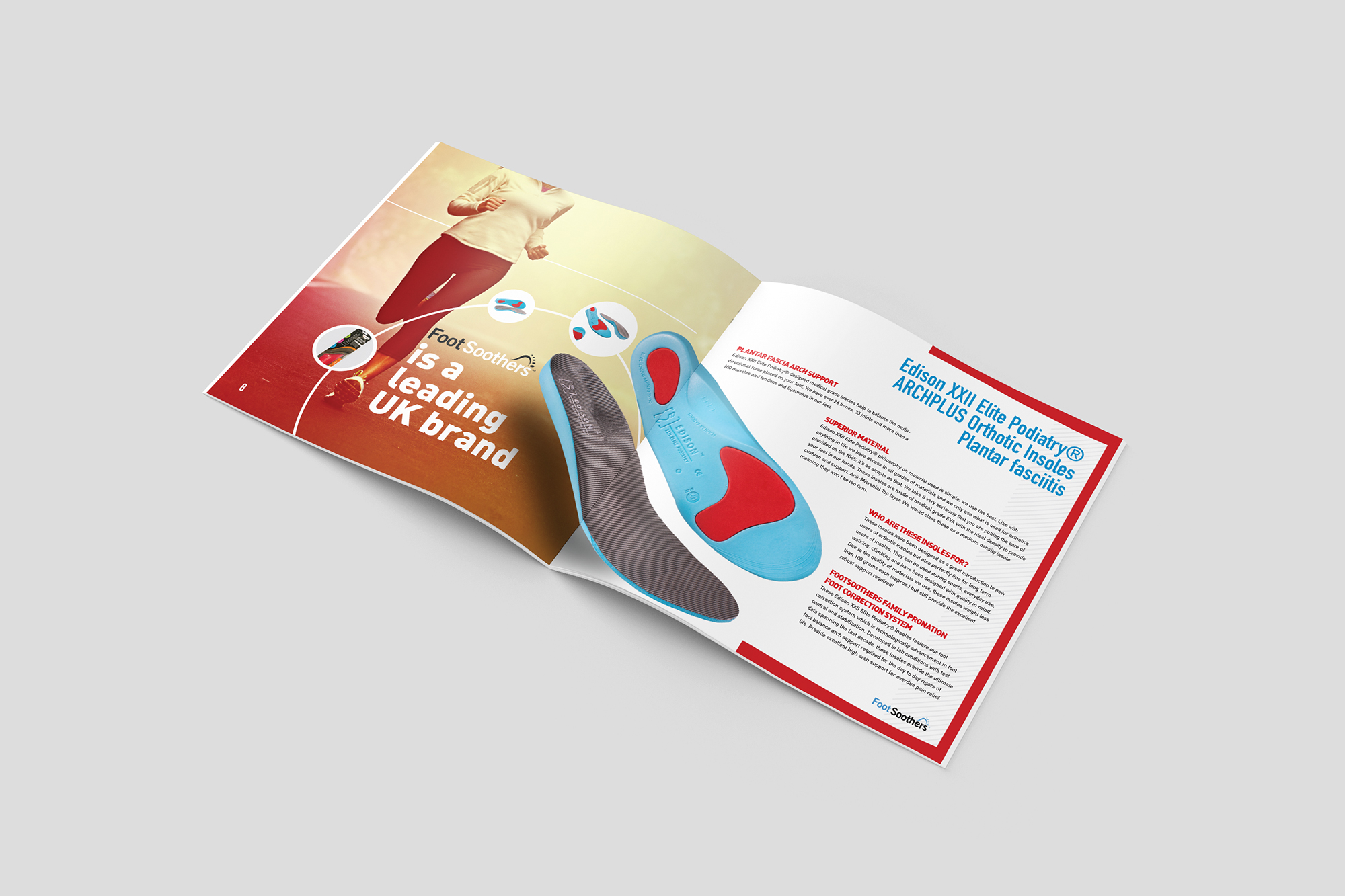 Foot Soothers Product Brochure Design detail